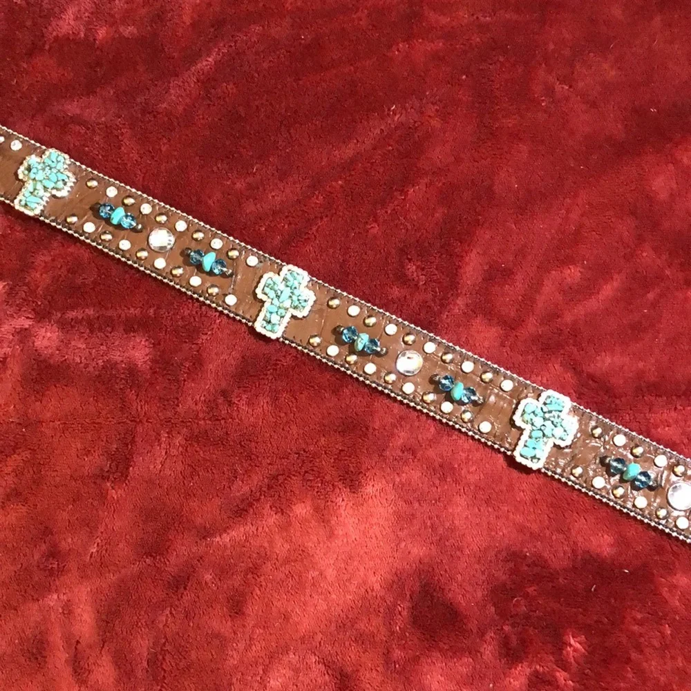 Turquoise Rhinestone Belt - Picture 10 of 10